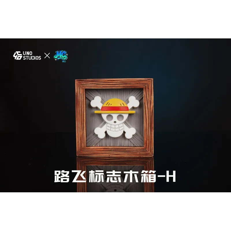 One Piece Logo Wooden Crate Straw Hat Pirates UNO Studio