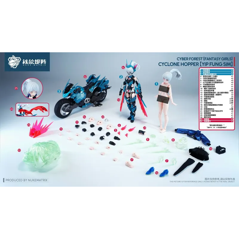 Original Character CYBER FOREST FANTASY GIRLS CYCLONE HOPPER YIP FUNG SIM NUKE MATRIX