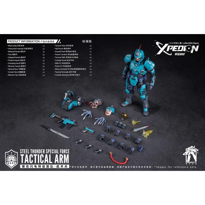 Original Character Xpedion Alien Combat Zone Silver Lightning Special Forces Tactical Soldier Powerspotoy