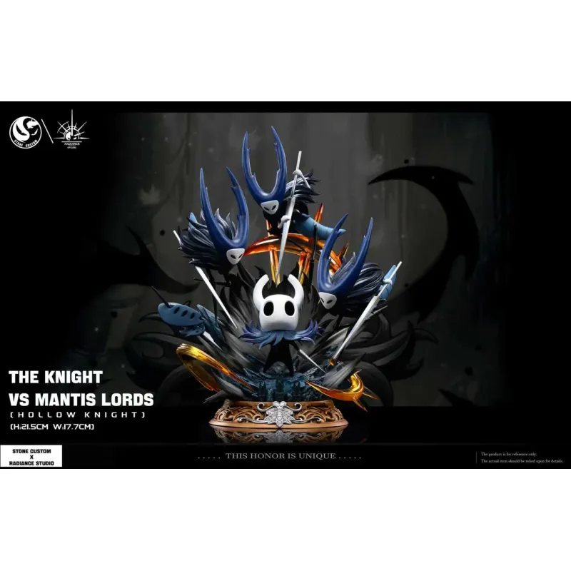 Hollow Knight The Knight vs Mantis Lords Stone Custom & Radiance Studio