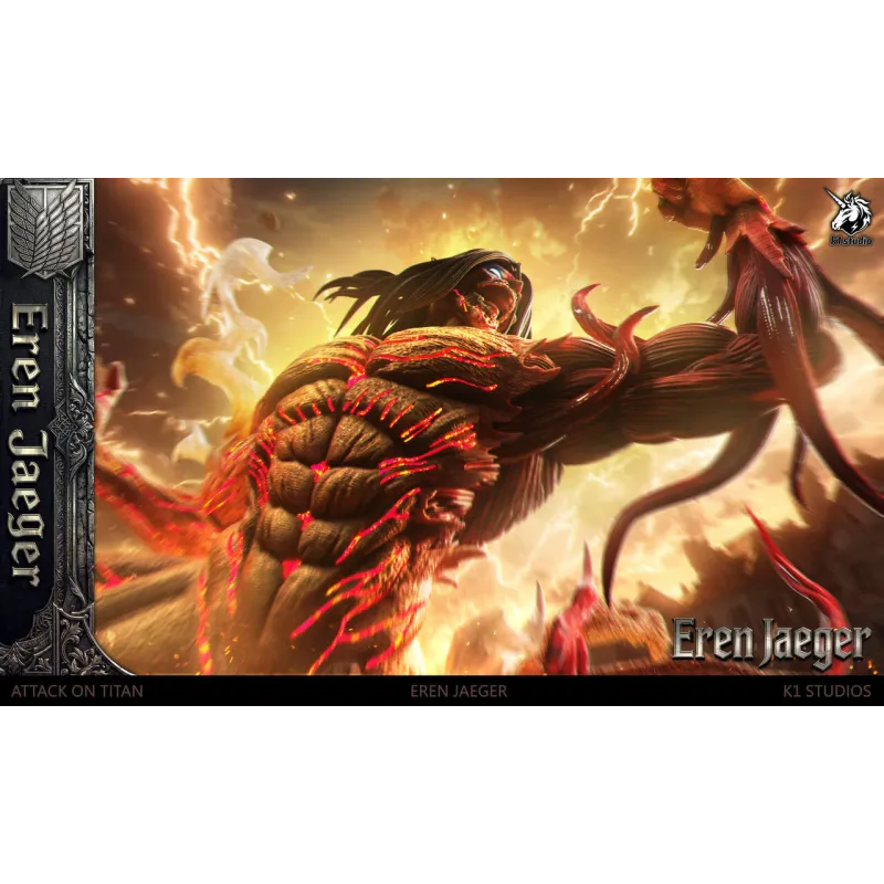 K1 Studio Eren Jaeger 1:6 con LED - Figura Coleccionable