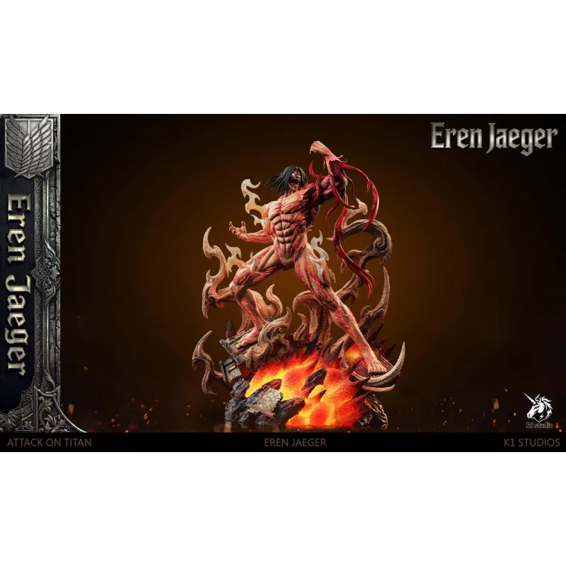 K1 Studio Eren Jaeger 1:6 con LED - Figura Coleccionable