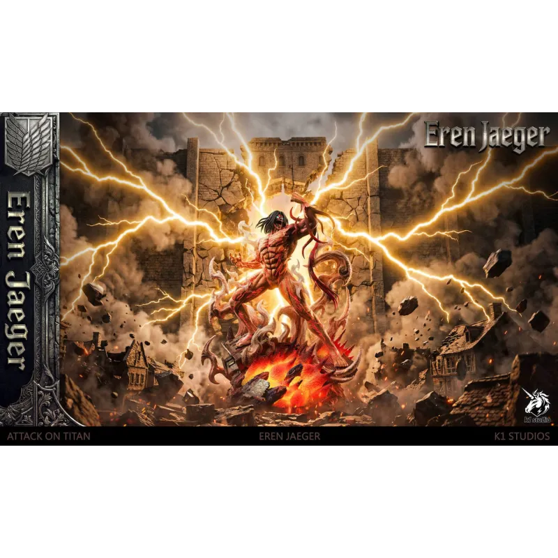 K1 Studio Eren Jaeger 1:6 con LED - Figura Coleccionable