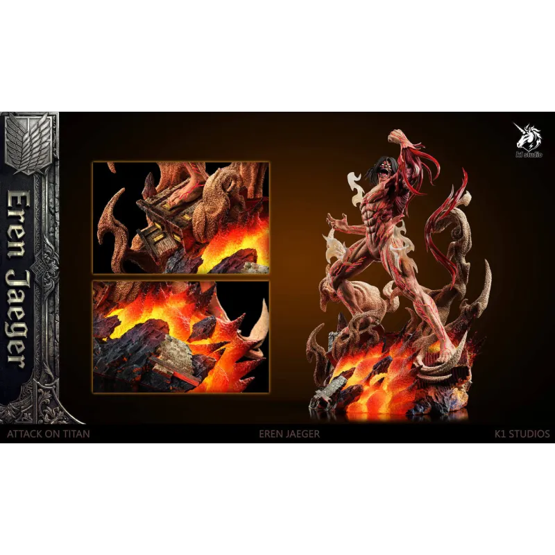 K1 Studio Eren Jaeger 1:6 con LED - Figura Coleccionable