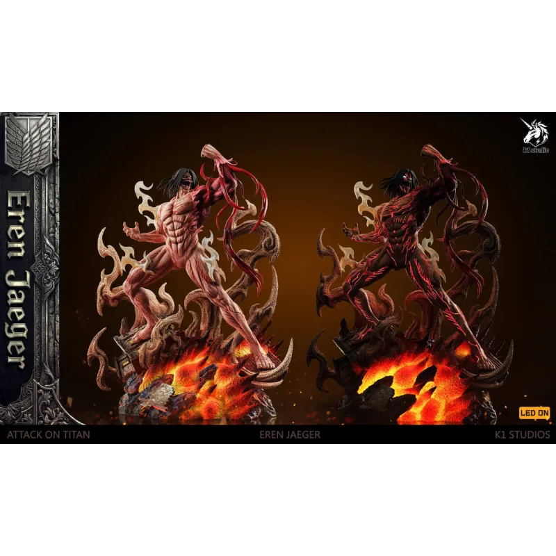 K1 Studio Eren Jaeger 1:6 con LED - Figura Coleccionable