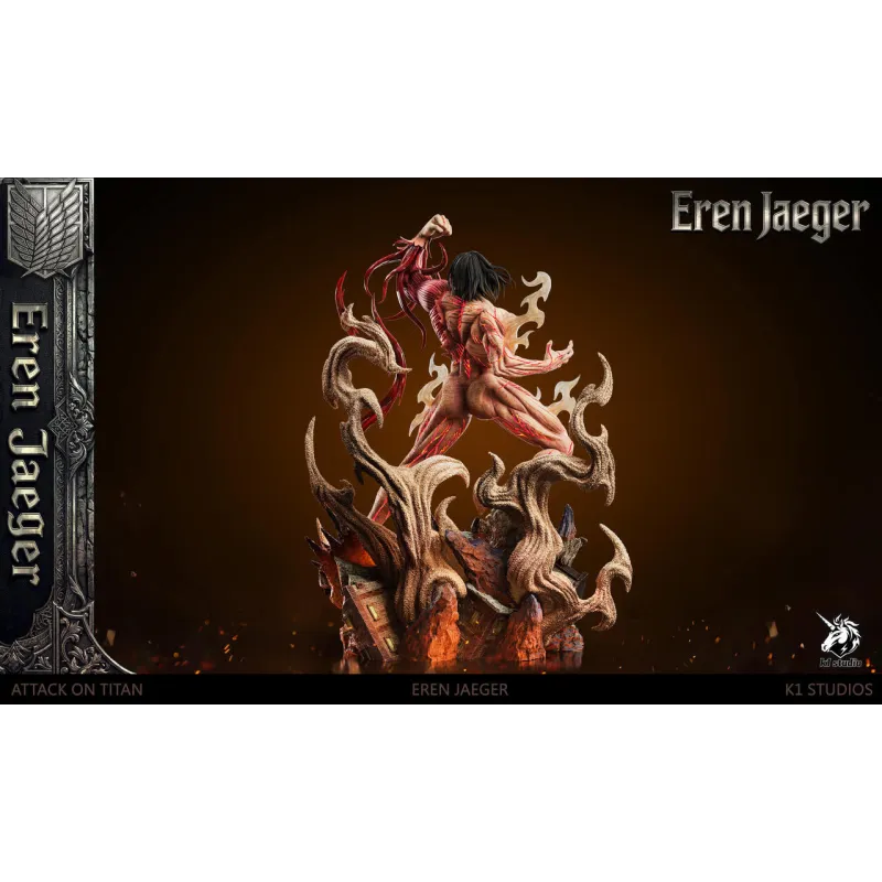 K1 Studio Eren Jaeger 1:6 con LED - Figura Coleccionable
