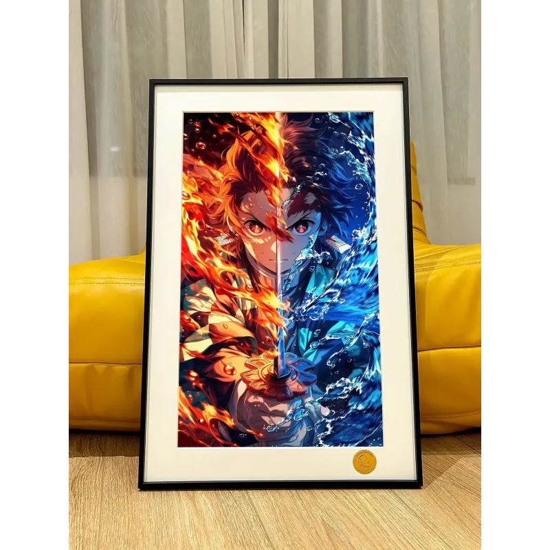Kimetsu no Yaiba Tanjiro Water and Fire Decorative Painting XingKong