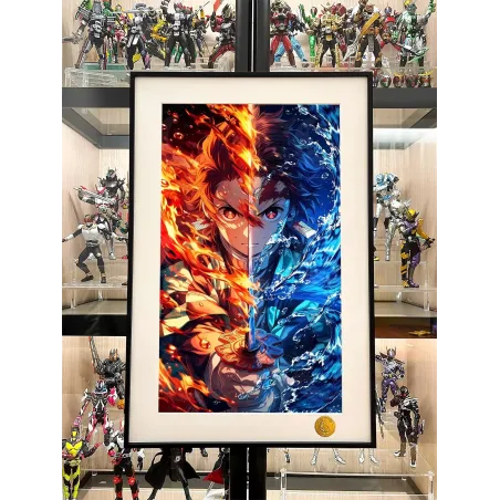 Kimetsu no Yaiba Tanjiro Water and Fire Decorative Painting XingKong