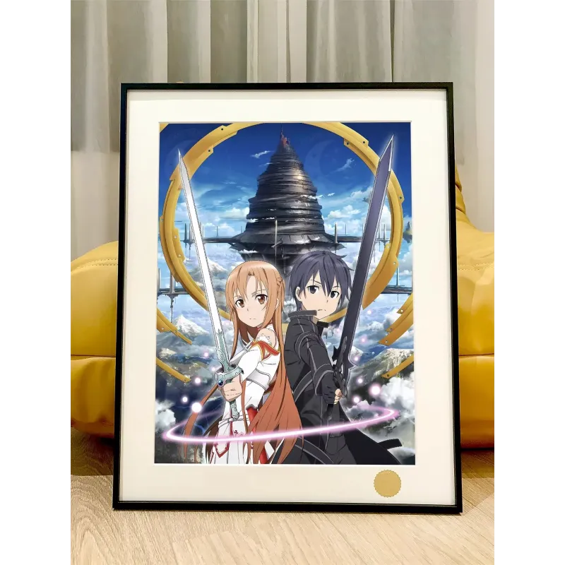 Sword Art Online Yuuki Asuna and Kirigaya Kazuto Decorative Painting XingKong