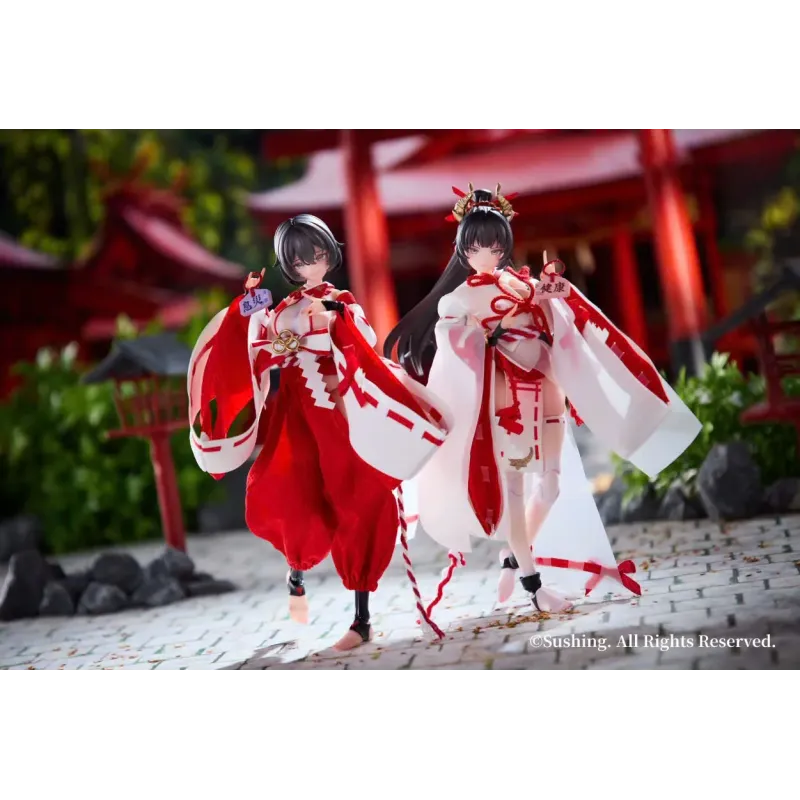 Original Character Combat Priestess Sakura Uefuji X Kikyou Uefuji Sushing Studio