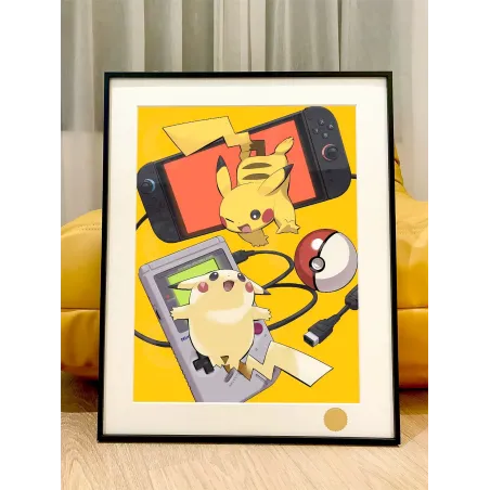 Pokemon Pikachu GameBoy & Switch Decorative Painting XingKong Studio