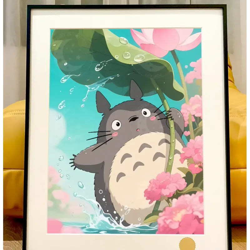 My Neighbour Totoro Lotus Leaf Totoro Decorative Painting XingKong Studio