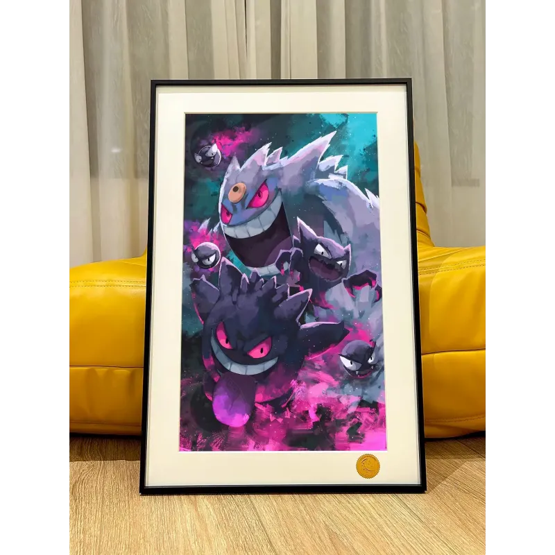 Pokemon Gengar Evolution Decorative Painting XingKong Studio