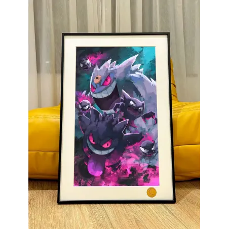 Pokemon Gengar Evolution Decorative Painting XingKong Studio
