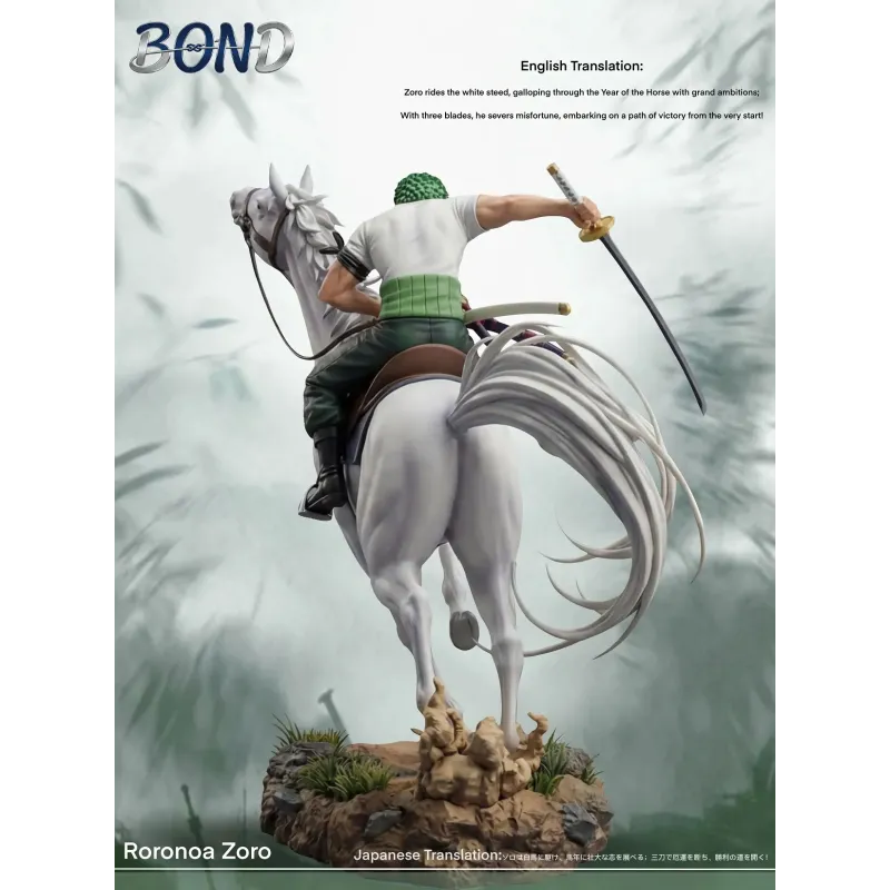 One Piece White Horse Riding Zoro Bond Studio