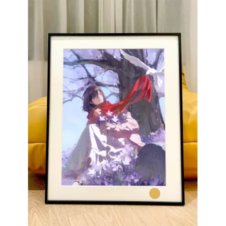 Attack on Titan Mikasa Red Scarf Decorative Painting XingKong Studio