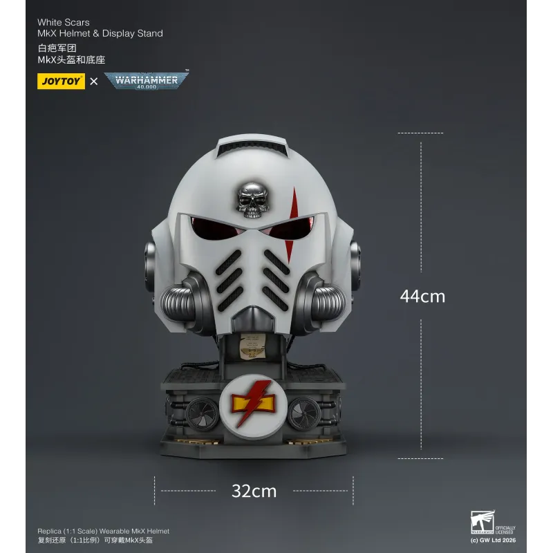 Warhammer 40K White Scars MkX Helmet JOYTOY