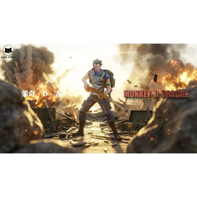 One Piece Young Monkey D Dragon Black Studio