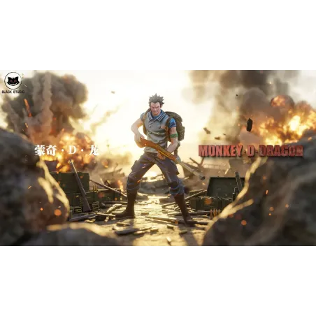 One Piece Young Monkey D Dragon Black Studio