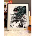 Attack on Titan Ink Levi Decorative Painting XingKong Studio