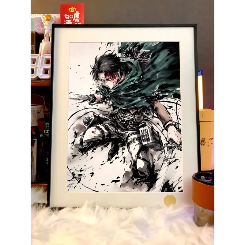 Attack on Titan Ink Levi Decorative Painting XingKong Studio