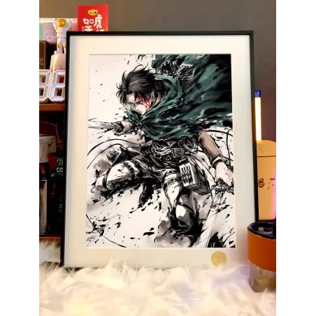 Attack on Titan Ink Levi Decorative Painting XingKong Studio
