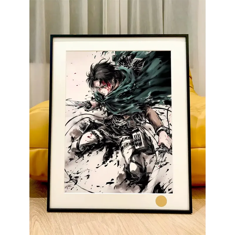 Attack on Titan Ink Levi Decorative Painting XingKong Studio