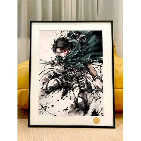 Attack on Titan Ink Levi Decorative Painting XingKong Studio