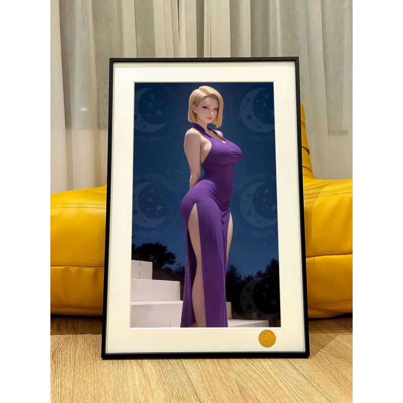 Dragon Ball Z Android 18 Violet Dress Decorative Painting Xingkong Studio
