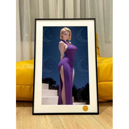Dragon Ball Z Android 18 Violet Dress Decorative Painting Xingkong Studio