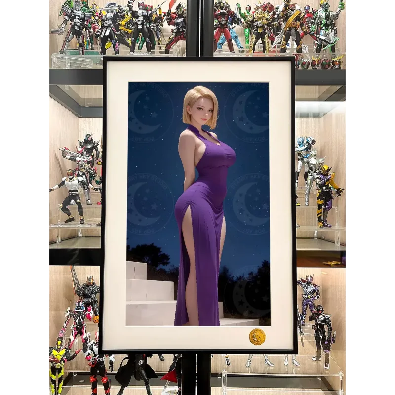 Dragon Ball Z Android 18 Violet Dress Decorative Painting Xingkong Studio