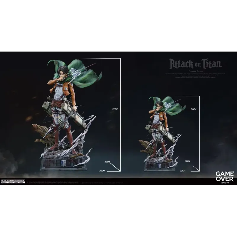 Attack on Titan Levi Ackerman Game Over Studio