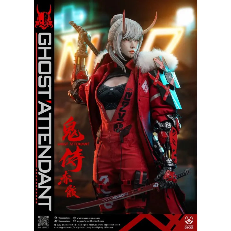 Original Character GS-002 Ghost Attendant Red Remains POP COSTUME Studio