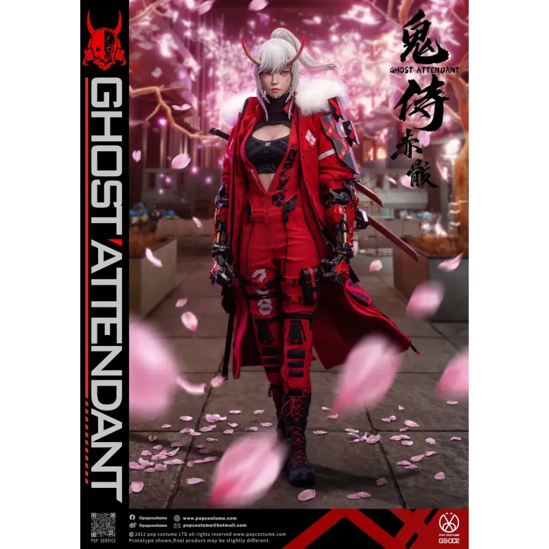 Original Character GS-002 Ghost Attendant Red Remains POP COSTUME Studio