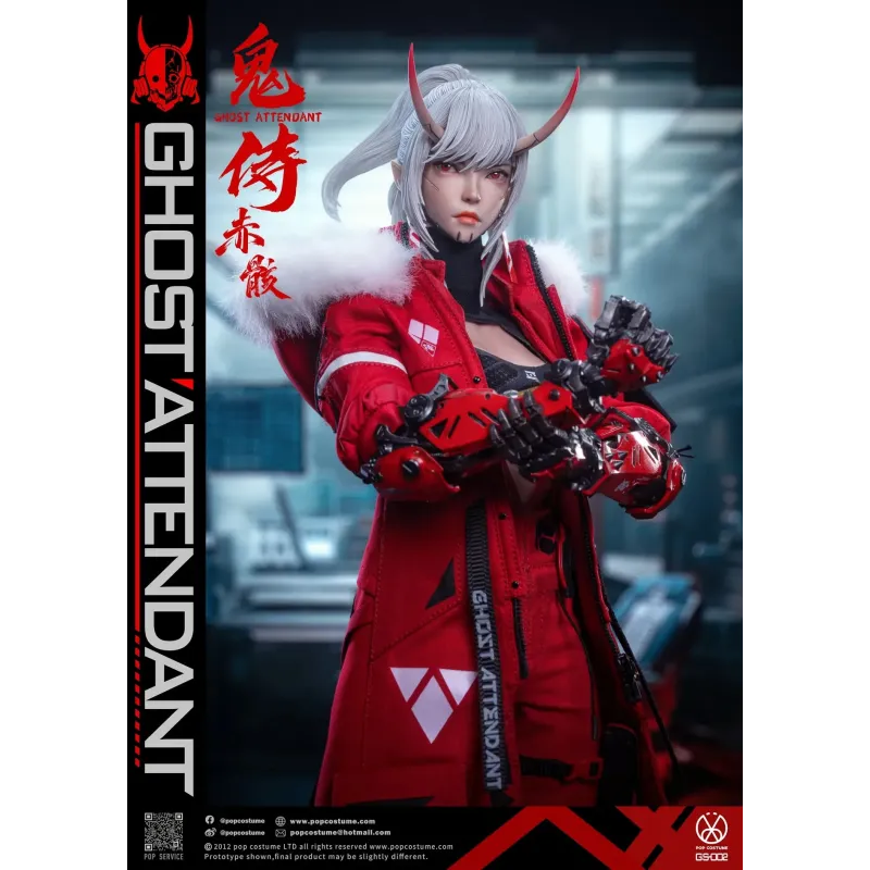 Original Character GS-002 Ghost Attendant Red Remains POP COSTUME Studio