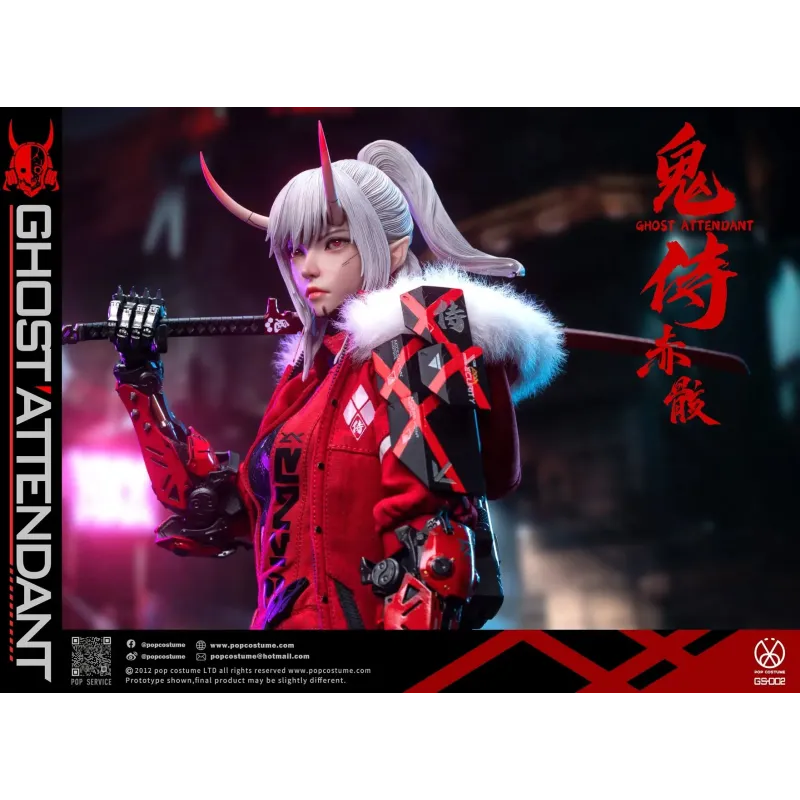 Original Character GS-002 Ghost Attendant Red Remains POP COSTUME Studio