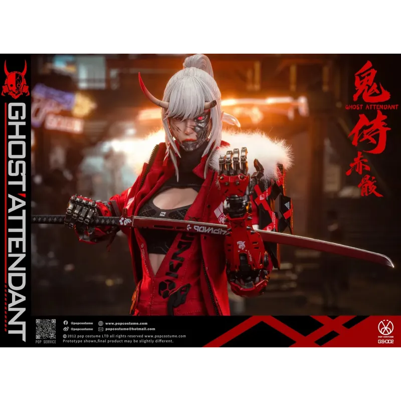 Original Character GS-002 Ghost Attendant Red Remains POP COSTUME Studio