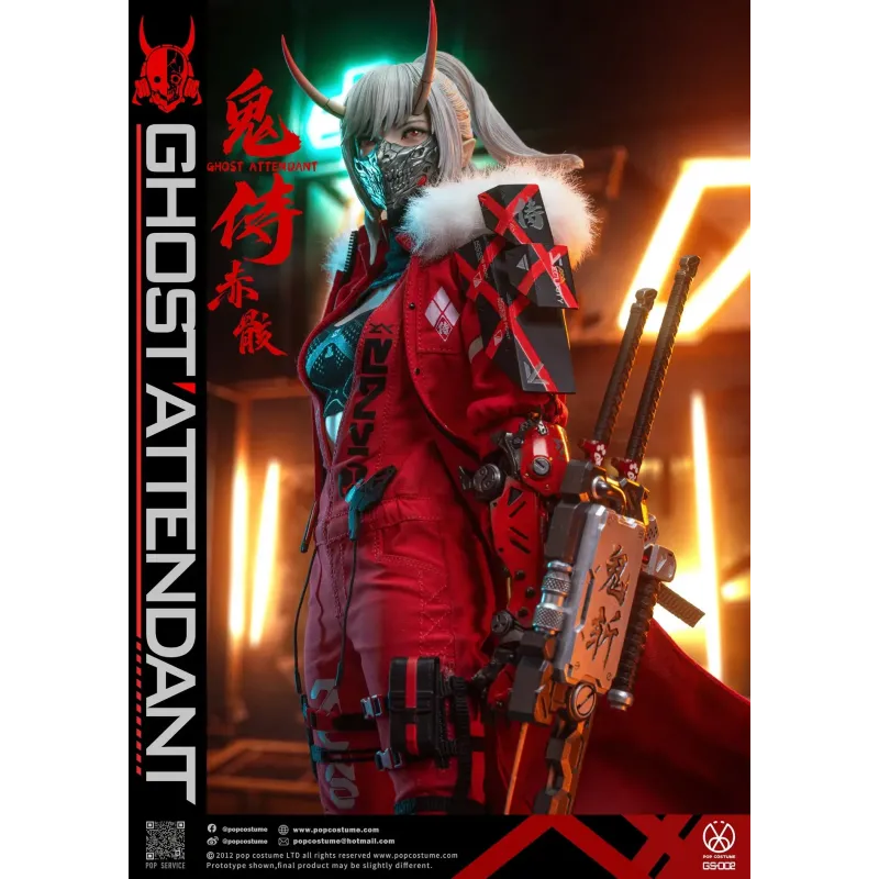 Original Character GS-002 Ghost Attendant Red Remains POP COSTUME Studio