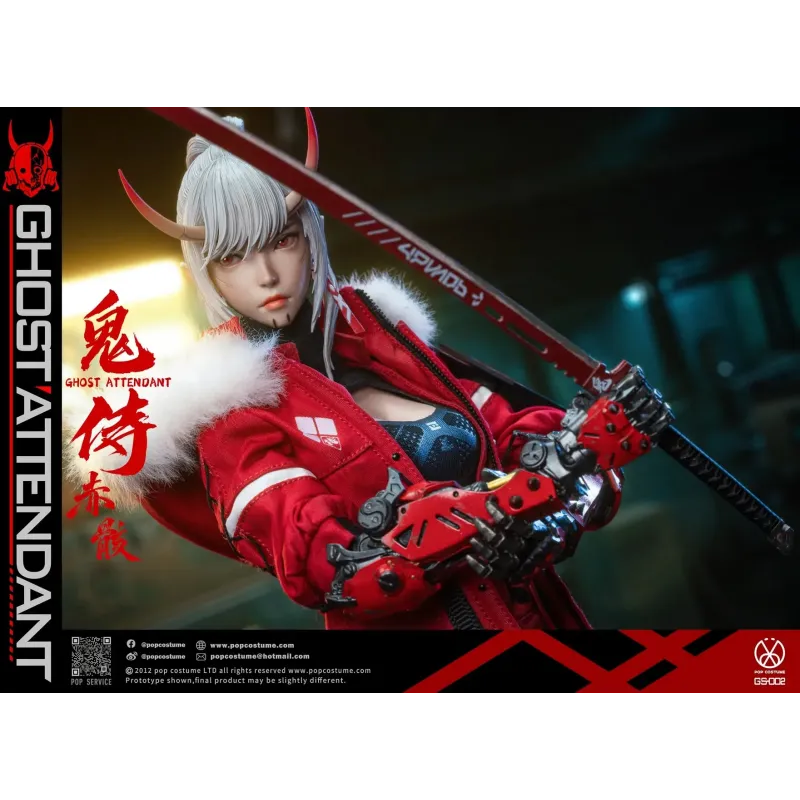 Original Character GS-002 Ghost Attendant Red Remains POP COSTUME Studio