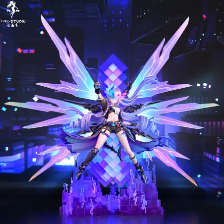 LV.999 Loup Argent Hajimi Studio - Art Exclusif et Unique