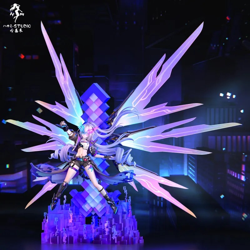 LV.999 Loup Argent Hajimi Studio - Art Exclusif et Unique