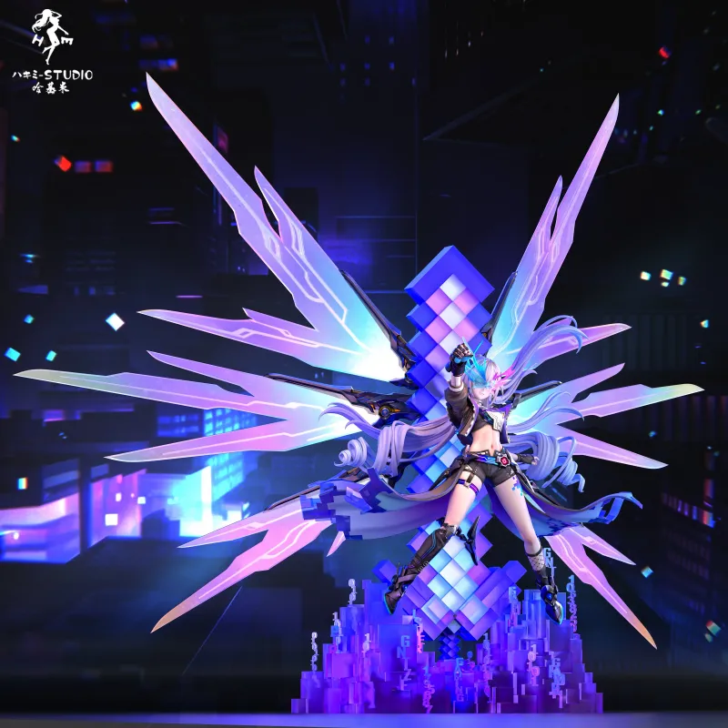LV.999 Loup Argent Hajimi Studio - Art Exclusif et Unique