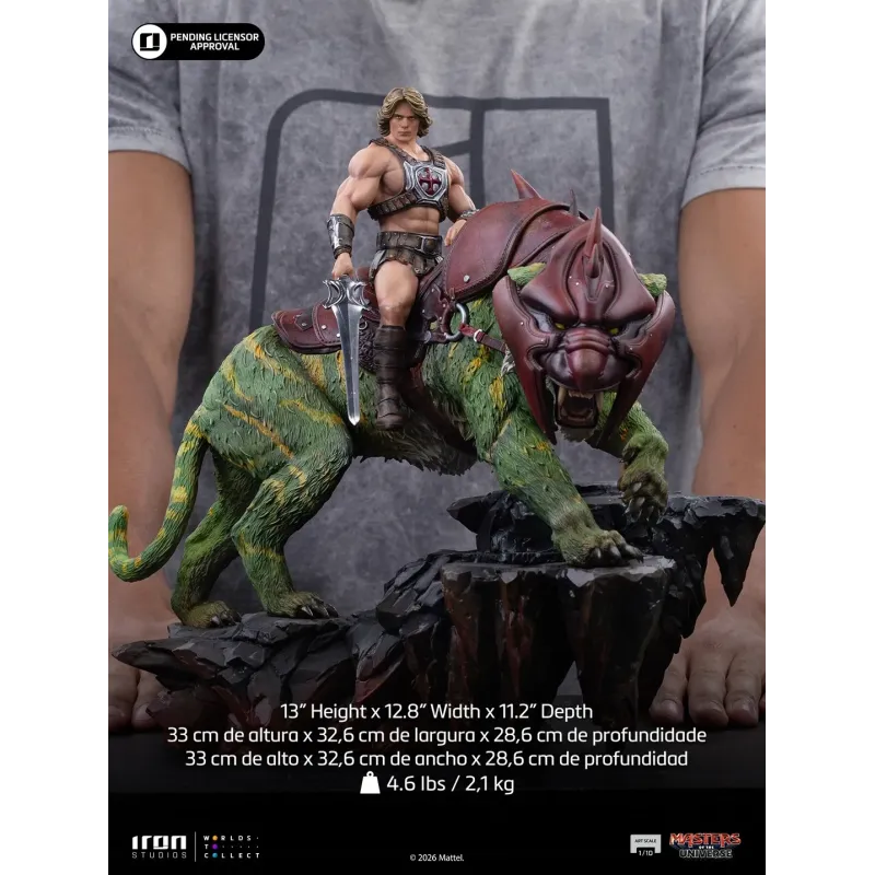 Masters of the Universe (2026) He-Man and Battle Cat Iron Studios