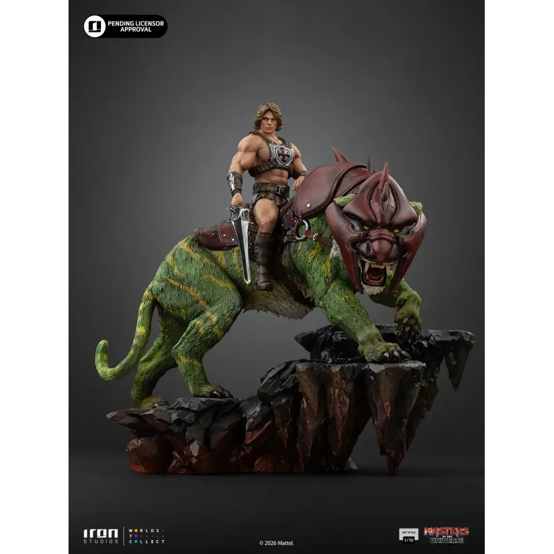 Masters of the Universe (2026) He-Man and Battle Cat Iron Studios