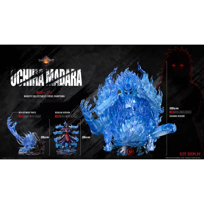 Naruto Uchiha Madara TITAN FORGE - Figurine de Collection Épique