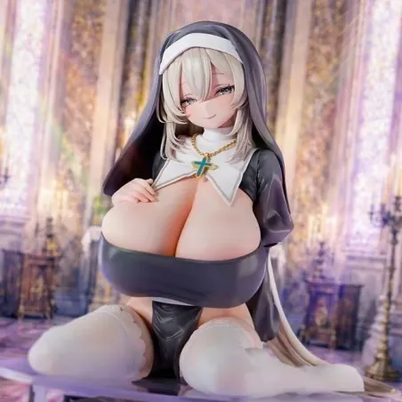 Original Character Big Breasts Sister Luciel in the Confession Room Bfull