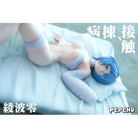 Neon Genesis Evangelion Rei Ayanami lying on hospital bed Pepeho Studio