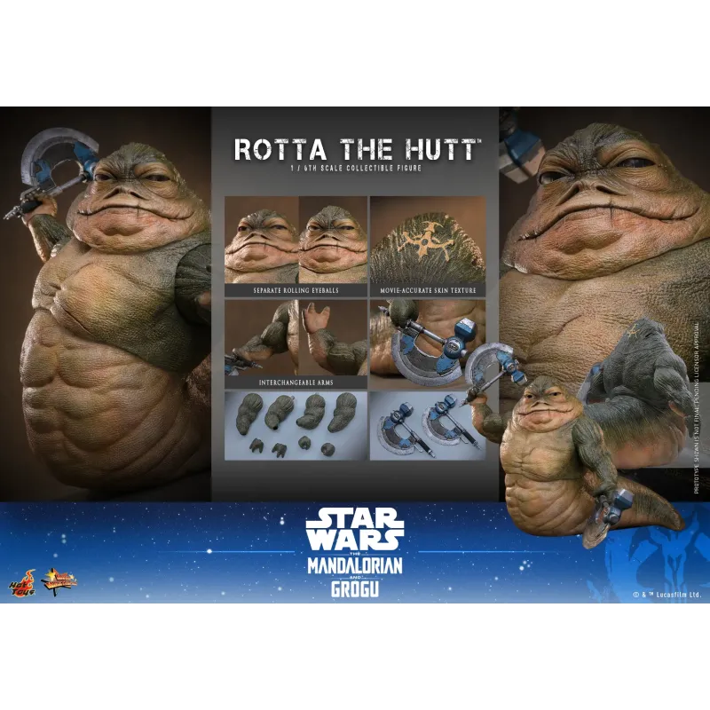 Star Wars: The Mandalorian & Grogu Rotta The Hutt Hot Toys