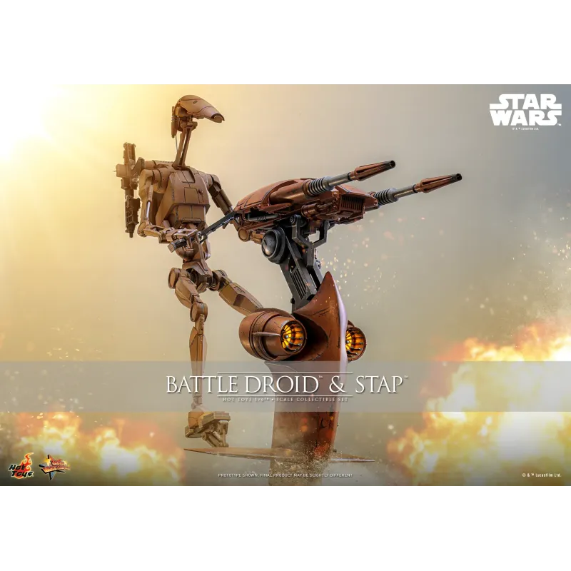 Star Wars: The Phantom MenaceBattle Droid & STAP Hot Toys
