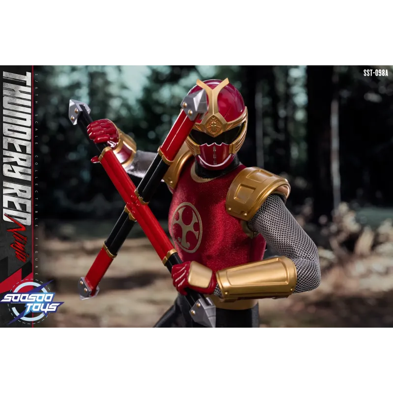 Power Rangers Thundery Red Ninja & Thunder Blue Ninja SooSooToys